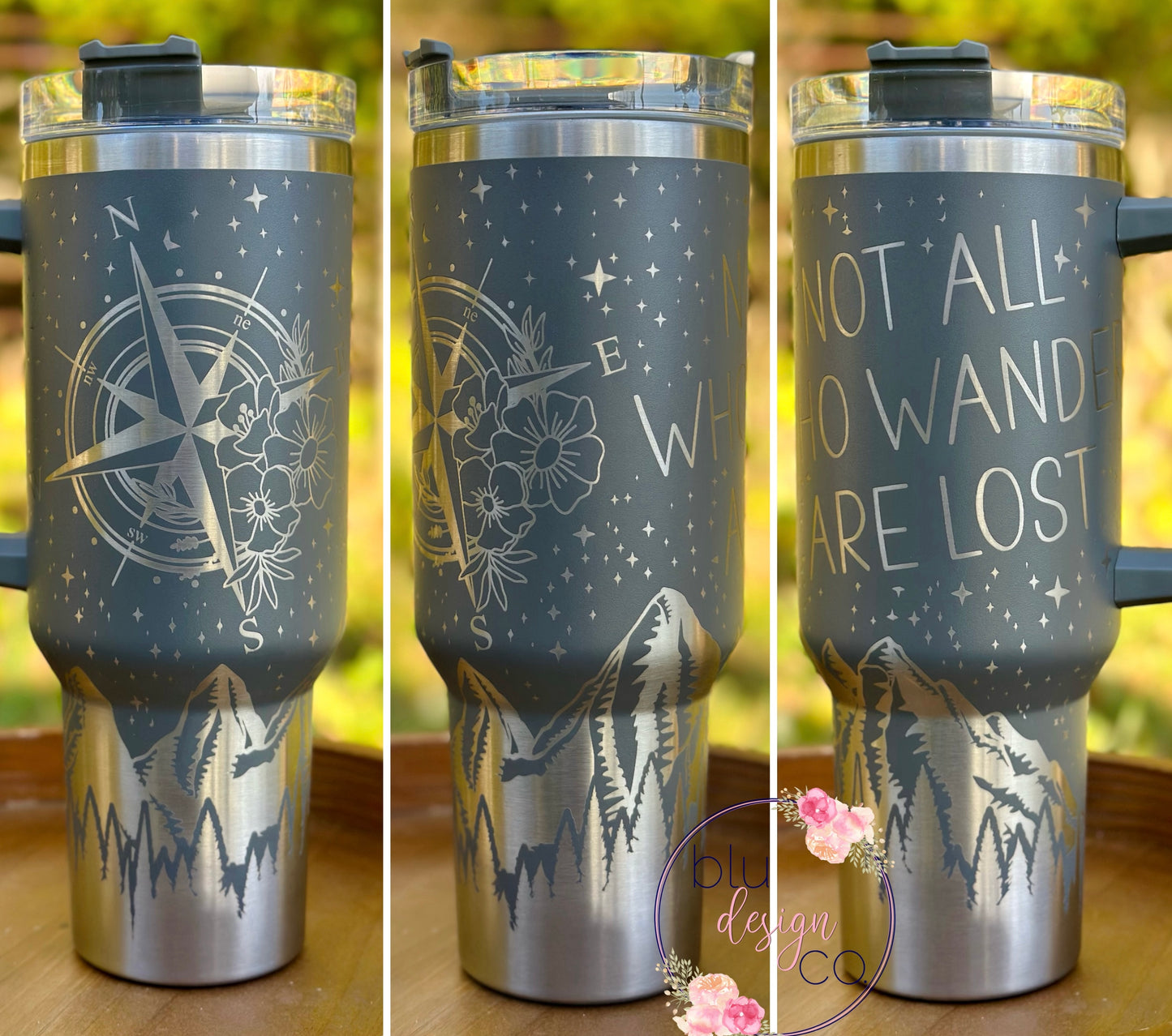 Not All Who Wander Full Wrap 40oz Cup - 14 Colors Available