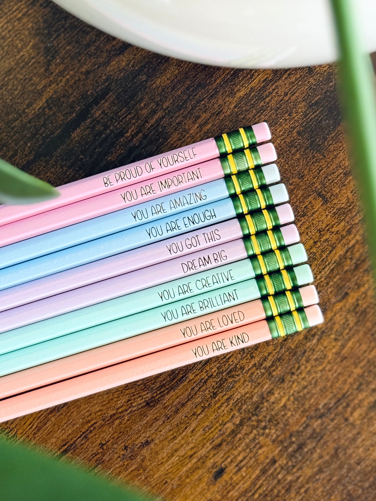 Pastel Positive Affirmations Ticonderoga #2 Pencils