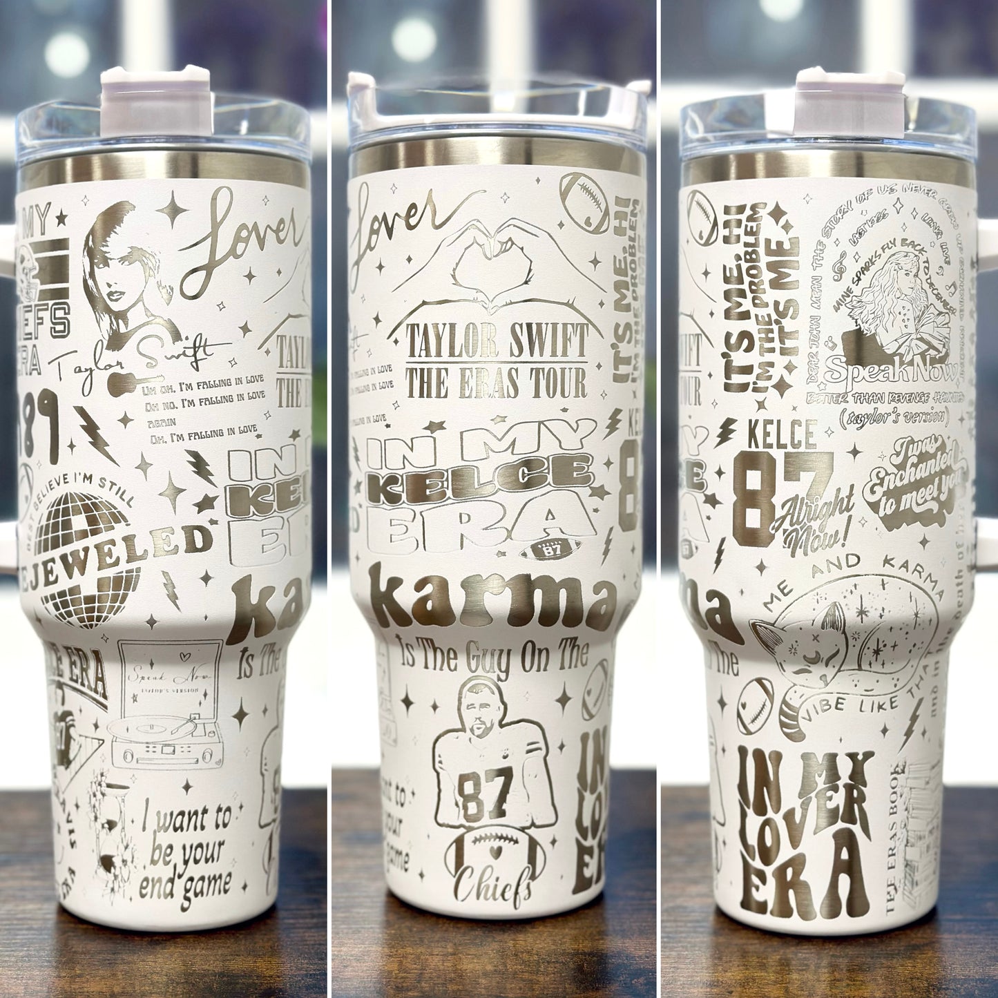 Taylor Kelce Full Wrap 40oz Cup - 14 Colors Available