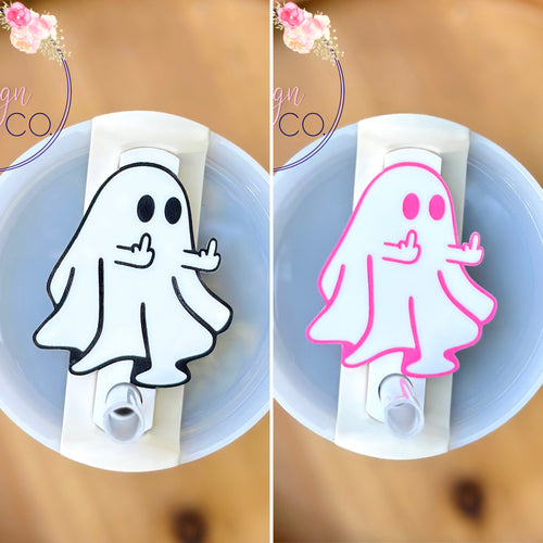 Acrylic Middle Finger Ghost Topper for Stanley H2.0 30oz 40oz or 40oz dupe cup