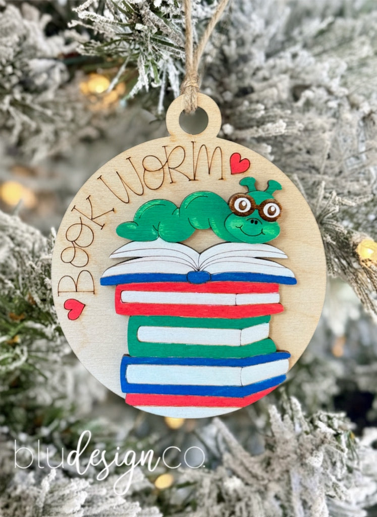 Book Worm Ornament