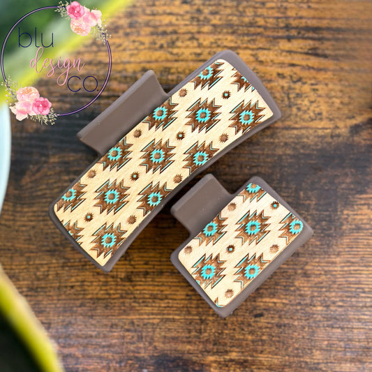 Western Engraved Claw Hair Clip