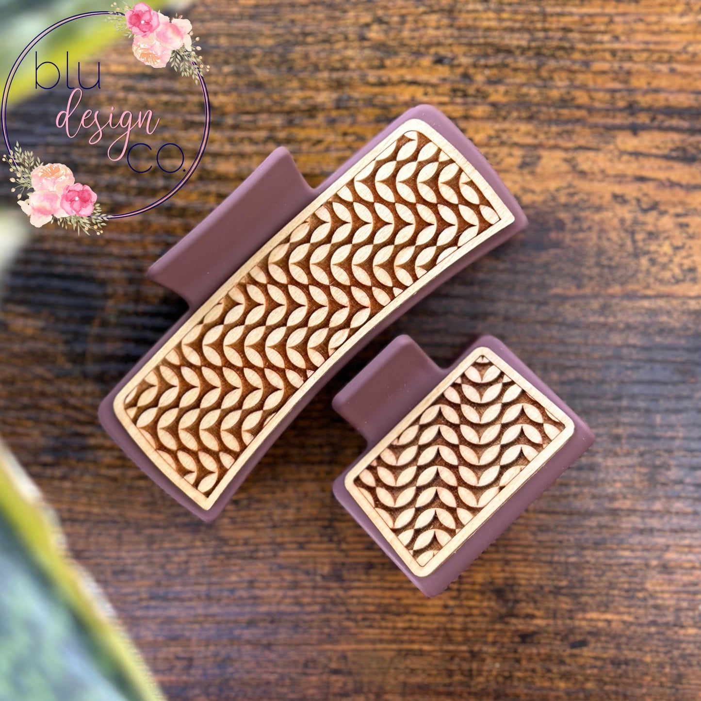 Ric Rac Engraved Claw Hair Clip