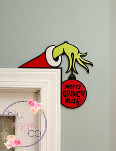 Merry Grinchmas Door Corner Decor