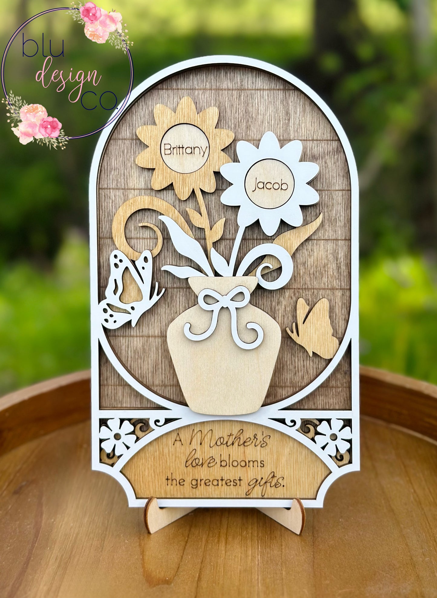 Custom Family Flower Vase Sign