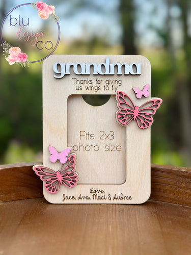 Personalized Butterfly Photo Frame Magnet