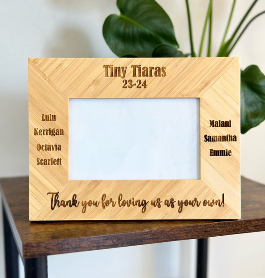 Custom Wooden Team Gift Frame