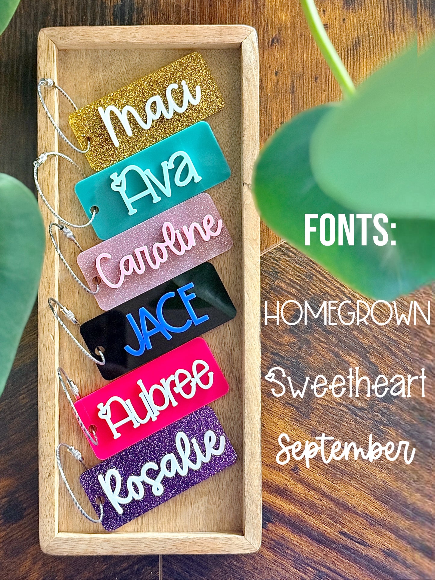 Custom Acrylic Name Bag Tag