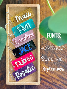 Custom Acrylic Name Bag Tag
