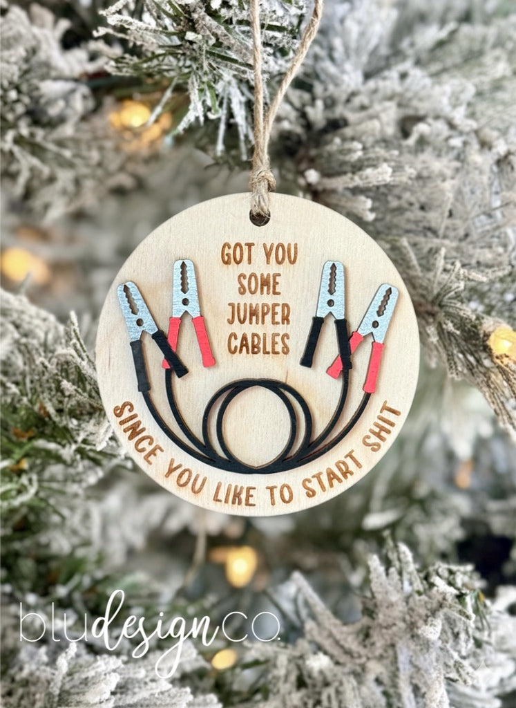 Jumper Cables Ornament
