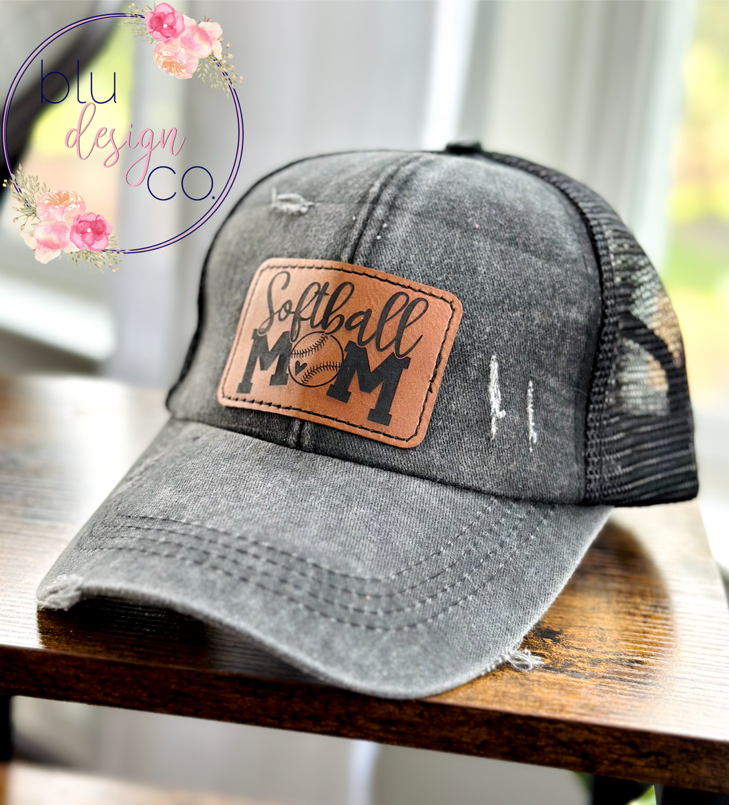 Softball Mom Ponytail Hat