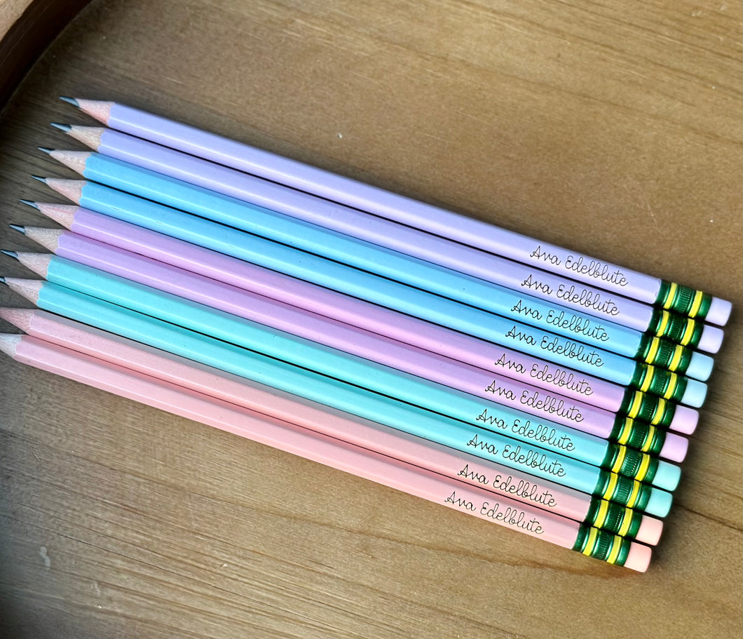 Personalized Pastel Ticonderoga #2 Pencils