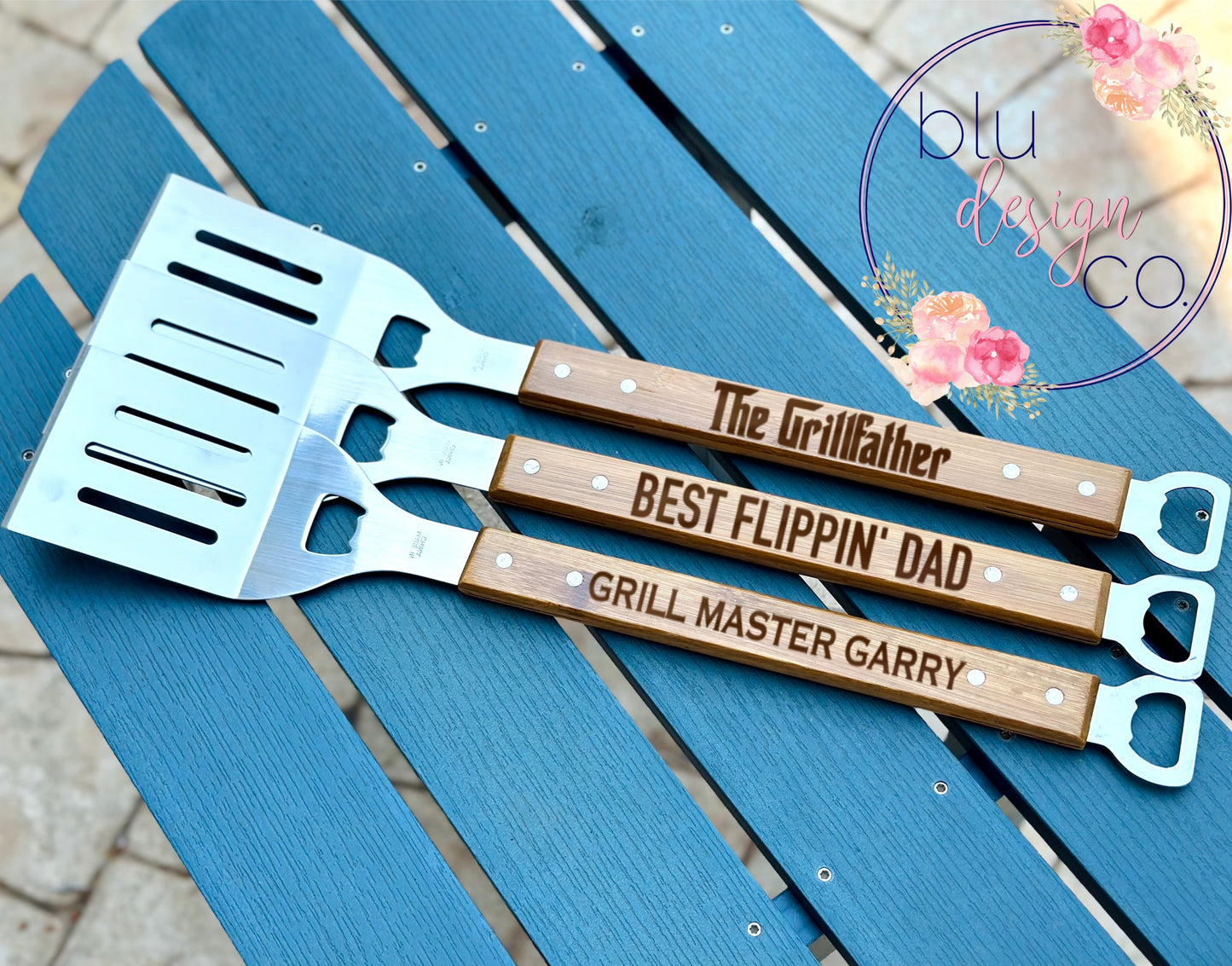 Custom Engraved BBQ Spatula w/ Bottle Opener
