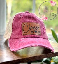 Load image into Gallery viewer, Cheer Mom Ponytail Hat