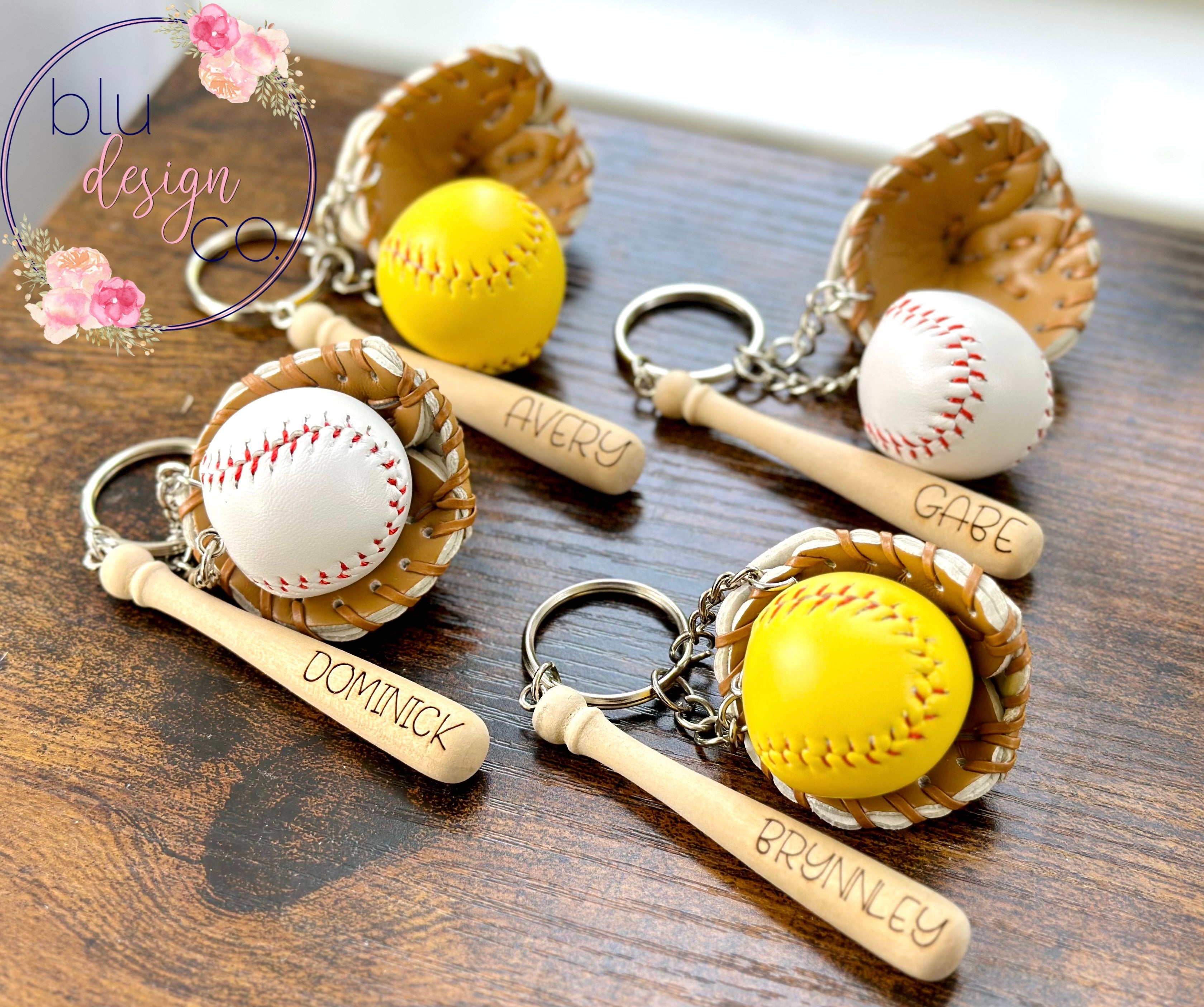Personalized Baseball / Softball Keychain – Blu Design Company