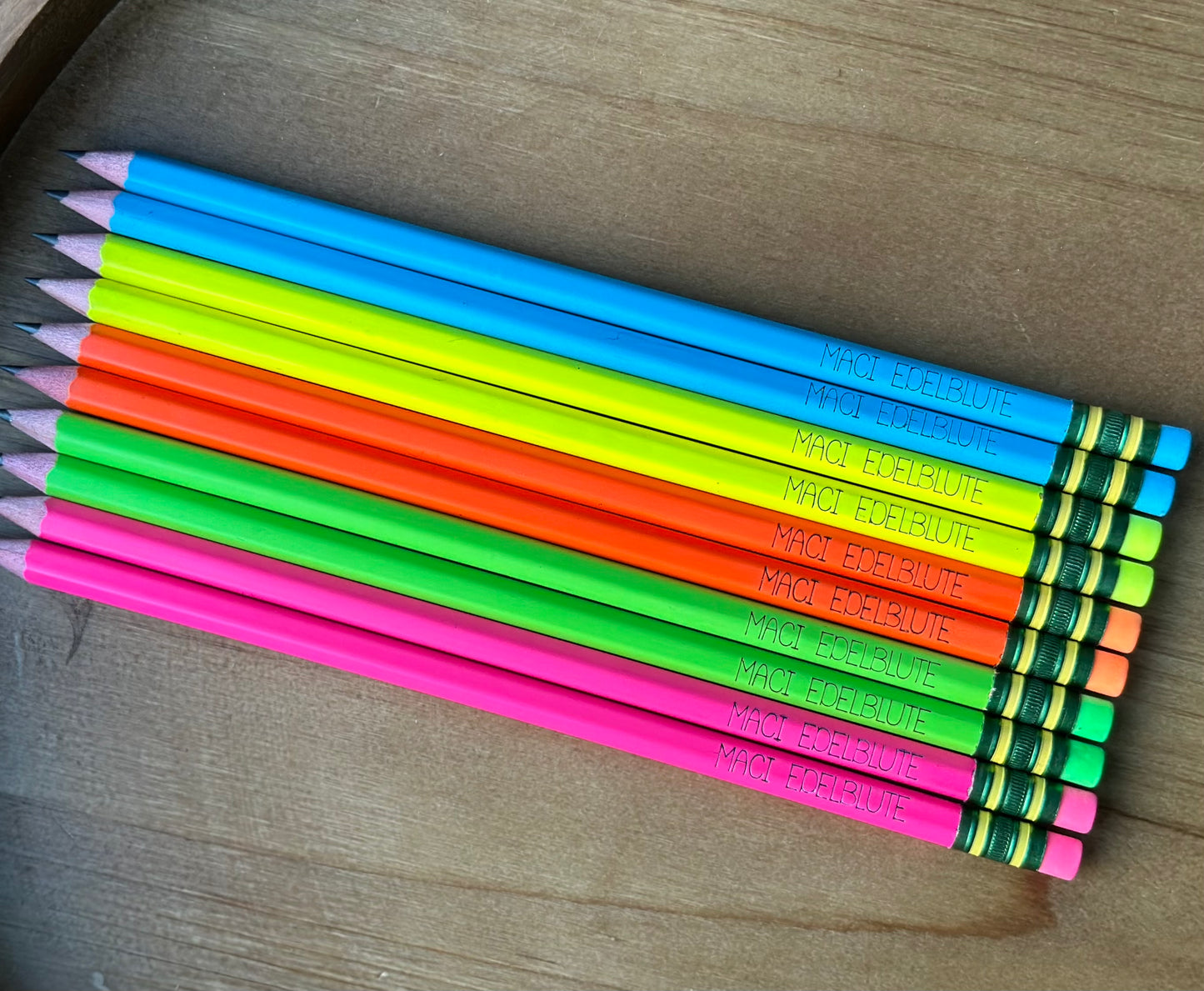 Personalized Neon Ticonderoga #2 Pencils