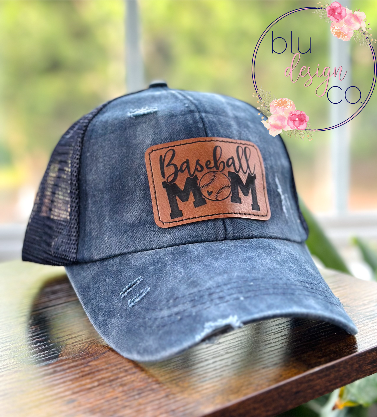 Baseball Mom Ponytail Hat