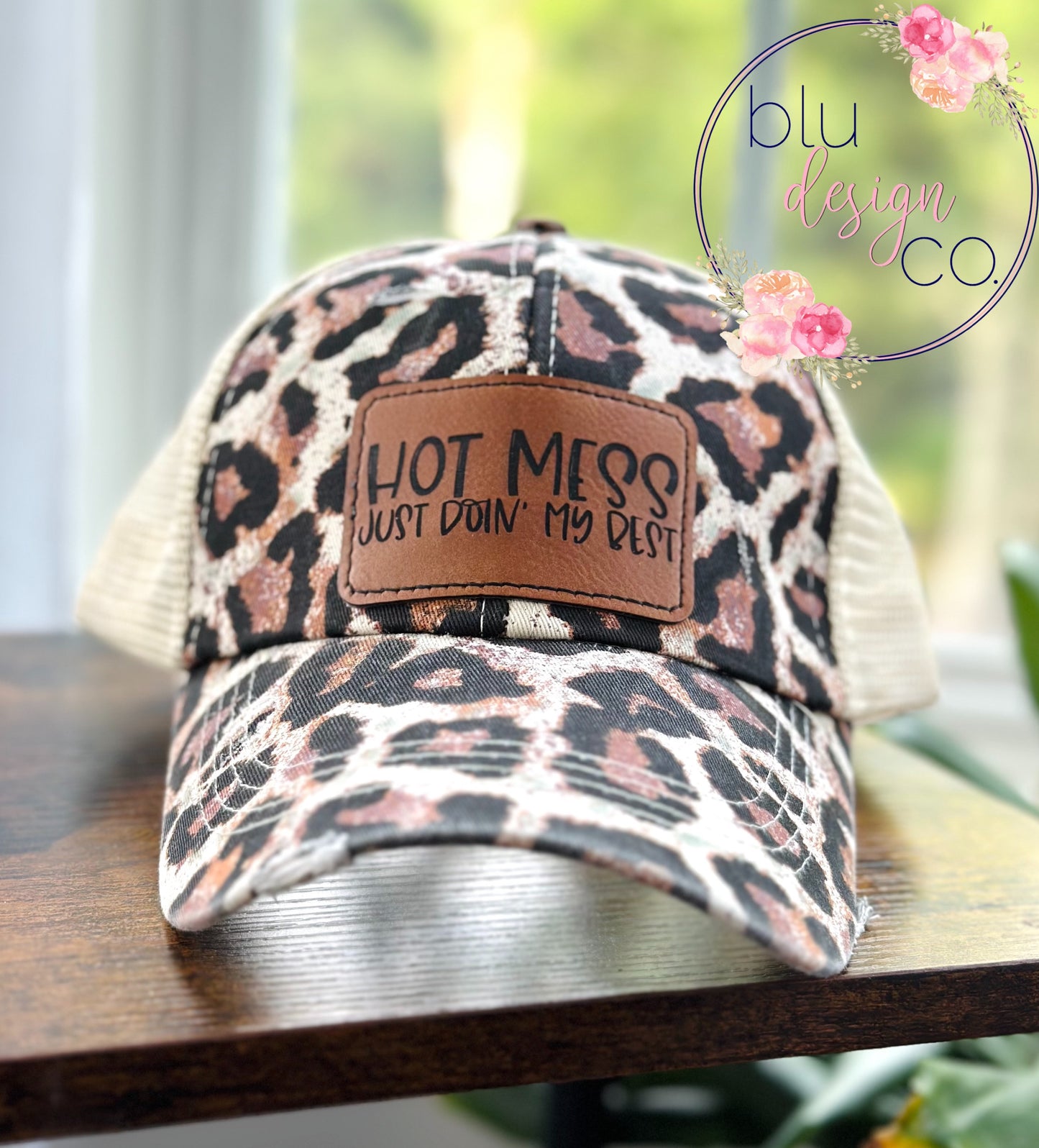 Hot Mess Just Doin My Best Ponytail Hat