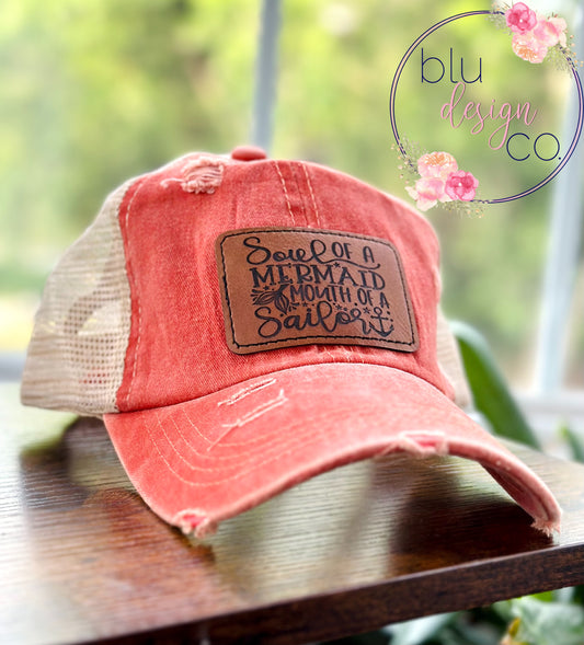 Soul of a Mermaid Mouth of a Sailor Ponytail Hat