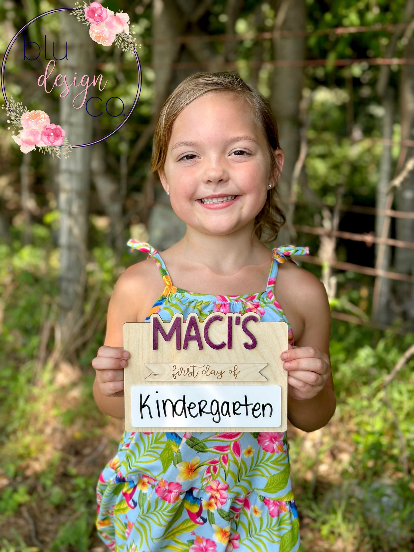 Personalized Wood and Acrylic School Sign