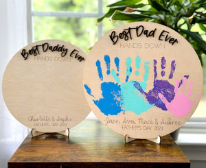 DIY Best Ever Hands Down Handprint Sign
