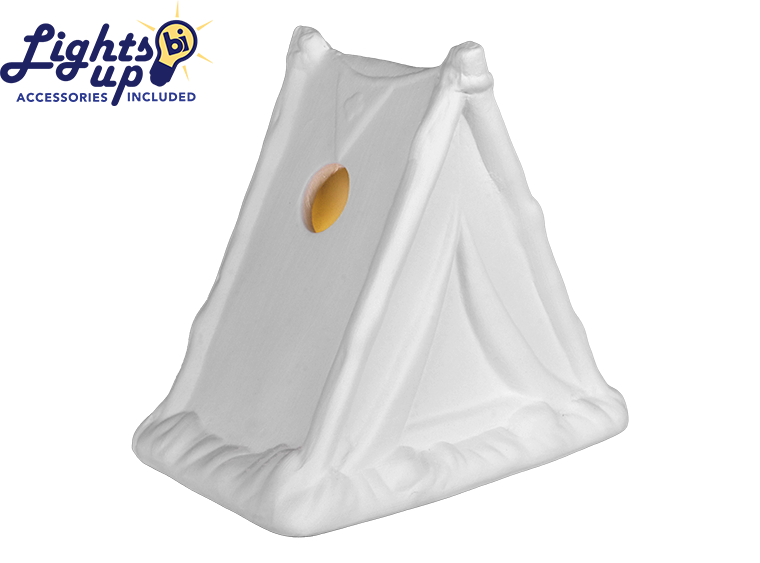 DIY Ceramic - Lighted Tent (Girl Scouts)