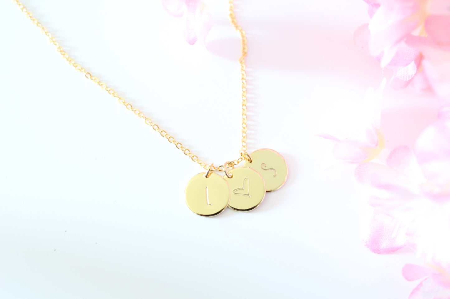 Multi Circle Initial Necklace