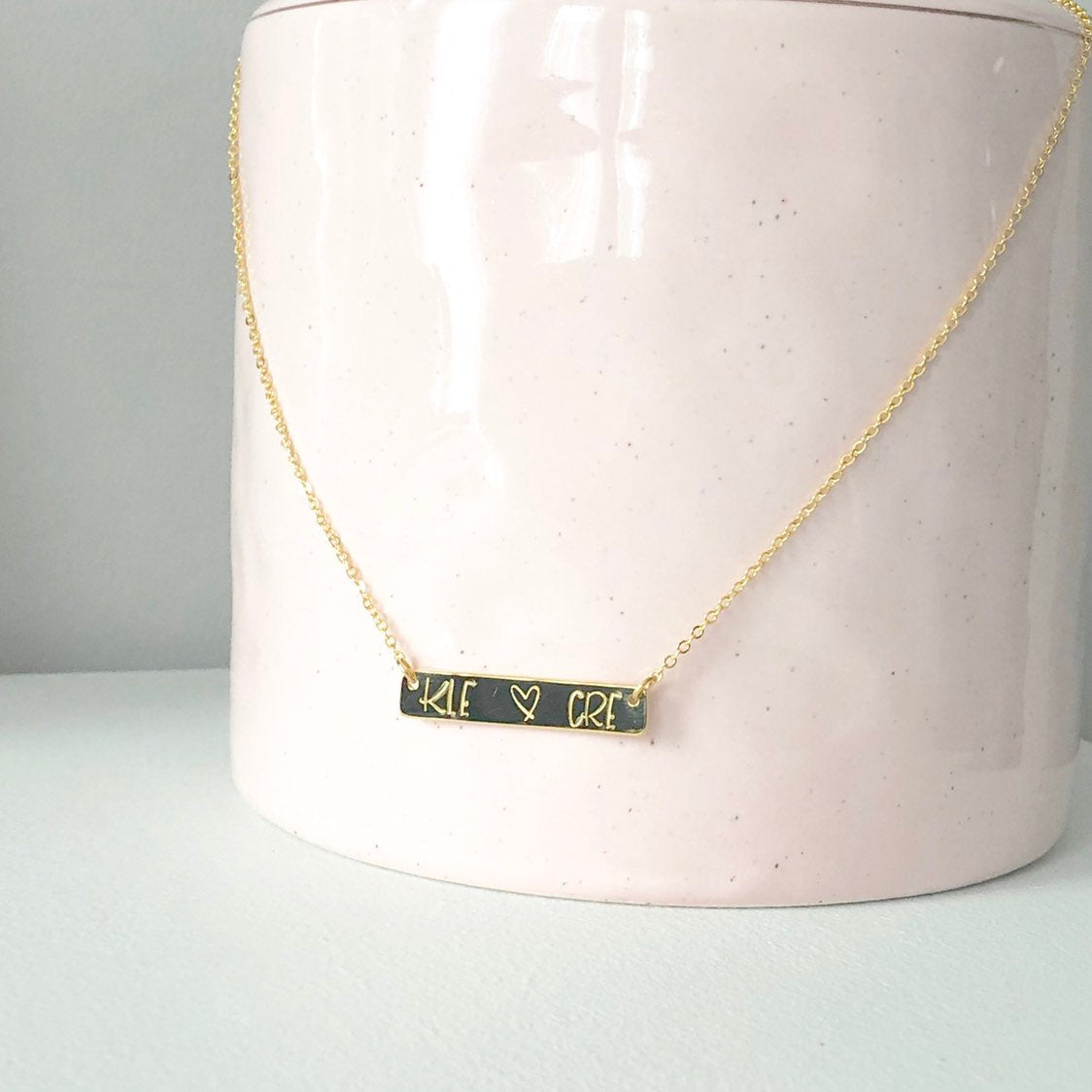Initial Bar Necklace