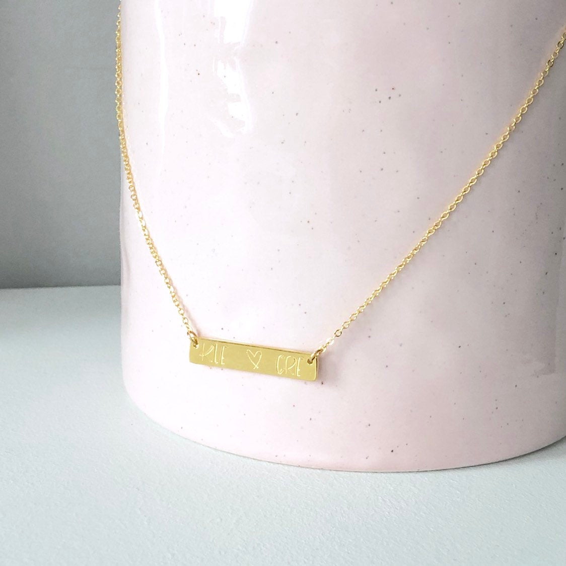 Initial Bar Necklace