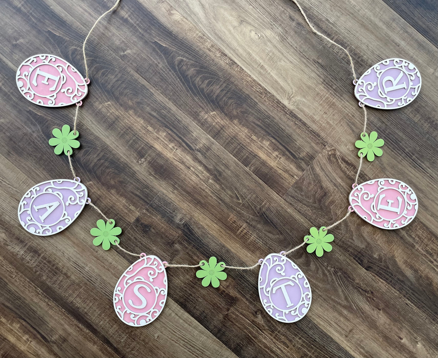 Wooden Easter Egg Banner