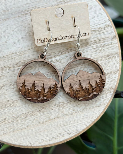 Walnut Mountain Drop Earrings