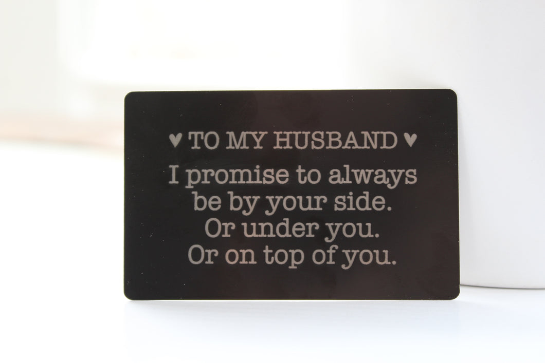 To My Husband Aluminum Wallet Card