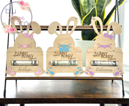 Custom Easter Bunny Money Holder