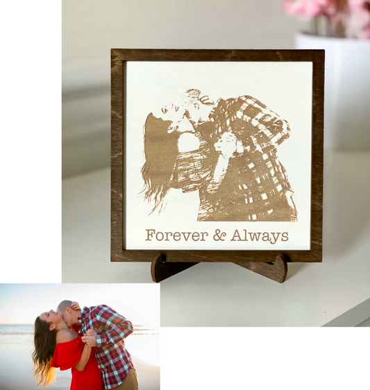Custom Wood Photo Sketch Frame