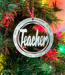 Teacher, Nurse, and Coach Ornaments