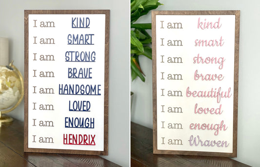 Personalized Affirmation Sign