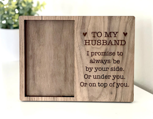 To My Husband Walnut Picture Frame