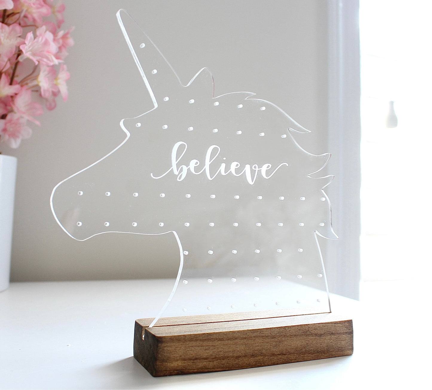 Personalized Acrylic Unicorn Earring Stand