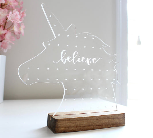 Personalized Acrylic Unicorn Earring Stand