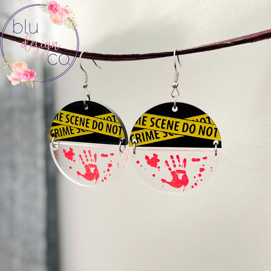 Crime Scene Earrings