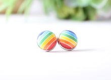 Load image into Gallery viewer, Rainbow Striped Earrings