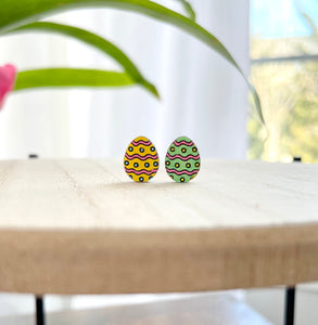 Easter Egg Painted Wood Studs