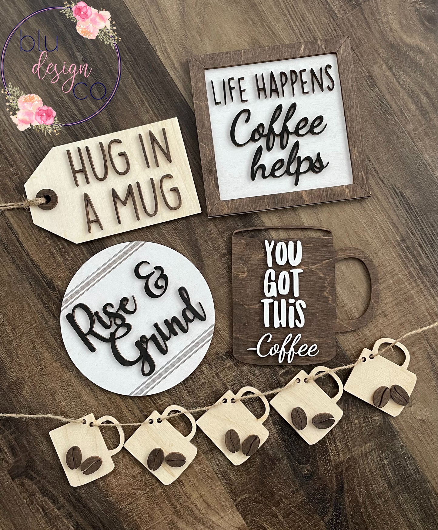 Coffee Tiered Tray Decor