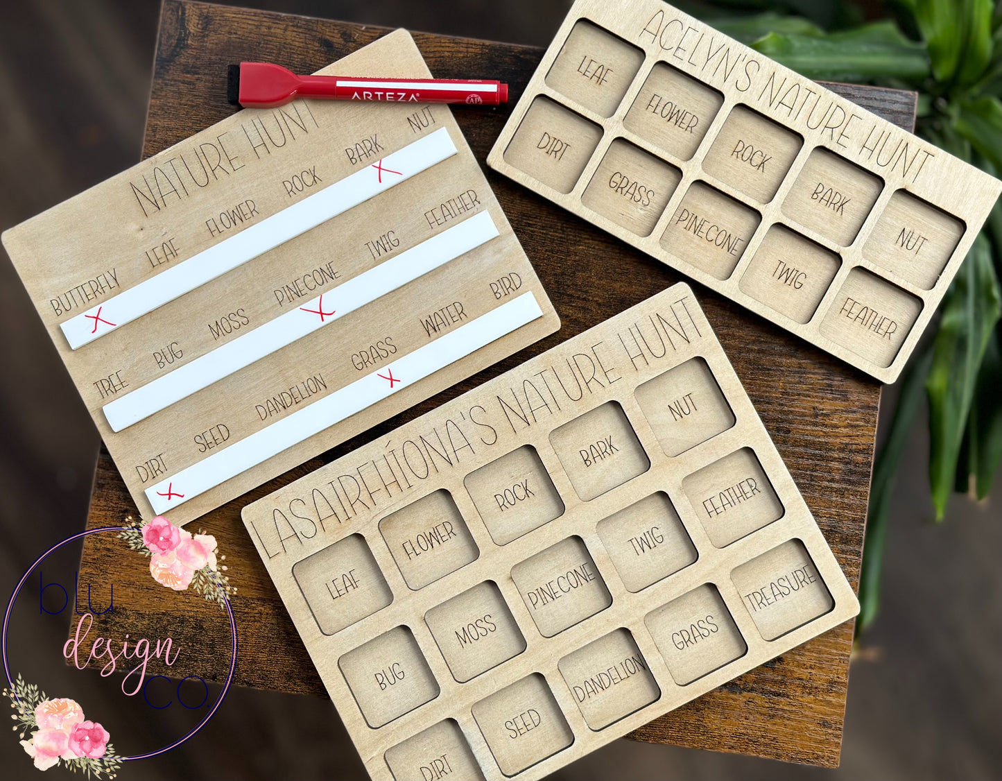 Personalized Nature Scavenger Hunt Boards