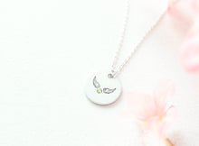 Load image into Gallery viewer, Angel Wings Birthstone Necklace