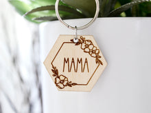 Load image into Gallery viewer, Floral Mama and Bee Keychain