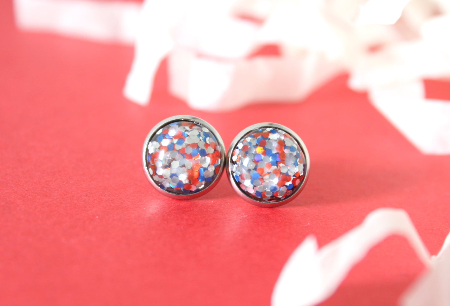 Patriotic Confetti Earrings