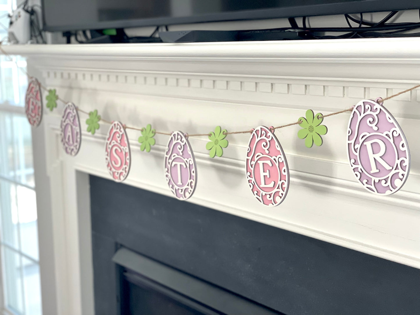 Wooden Easter Egg Banner