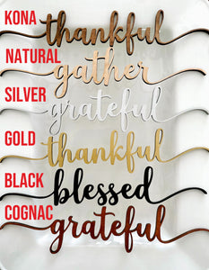 Thanksgiving Place Setting Words - 4 Pack