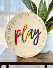 Load image into Gallery viewer, Wooden PLAY signs